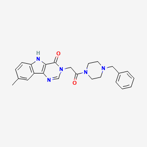 3-(2-(4-benzylpiperazin-1-yl)-2-oxoethyl)-8-methyl-3H-pyrimido[5,4-b]indol-4(5H)-one