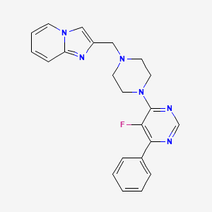 2-[[4-(5-Fluoro-6-phenylpyrimidin-4-yl)piperazin-1-yl]methyl]imidazo[1,2-a]pyridine