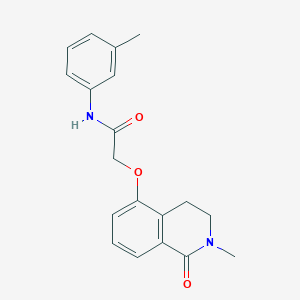 2-[(2-methyl-1-oxo-3,4-dihydroisoquinolin-5-yl)oxy]-N-(3-methylphenyl)acetamide