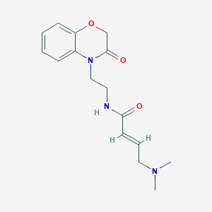 (E)-4-(Dimethylamino)-N-[2-(3-oxo-1,4-benzoxazin-4-yl)ethyl]but-2-enamide