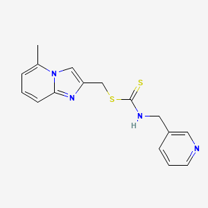 molecular formula C16H16N4S2 B2467177 (5-Methylimidazo[1,2-a]pyridin-2-yl)methyl (pyridin-3-ylmethyl)carbamodithioate CAS No. 622794-09-6