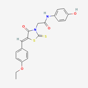 2-[(5Z)-5-[(4-ethoxyphenyl)methylidene]-4-oxo-2-sulfanylidene-1,3-thiazolidin-3-yl]-N-(4-hydroxyphenyl)acetamide