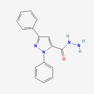 molecular formula C16H14N4O B2467182 1,3-diphenyl-1H-pyrazole-5-carbohydrazide CAS No. 882218-64-6