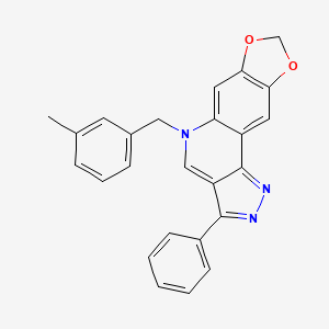 molecular formula C25H19N3O2 B2467183 5-(3-甲基苯甲基)-3-苯基-5H-[1,3]二氧杂环[4,5-g]吡唑并[4,3-c]喹啉 CAS No. 866341-55-1