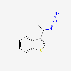 molecular formula C10H9N3S B2467187 (1R)-1-(1-苯并噻吩-3-基)乙基叠氮化物 CAS No. 1027709-79-0