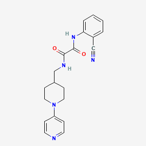 molecular formula C20H21N5O2 B2467189 N1-(2-cyanophenyl)-N2-((1-(pyridin-4-yl)piperidin-4-yl)methyl)oxalamide CAS No. 2034230-92-5