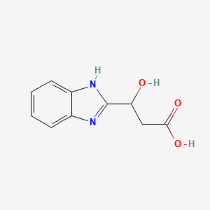 molecular formula C10H10N2O3 B2467190 3-(1H-benzimidazol-2-yl)-3-hydroxypropanoic acid CAS No. 99072-13-6