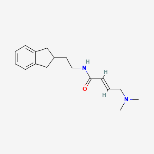 molecular formula C17H24N2O B2467196 (E)-N-[2-(2,3-Dihydro-1H-inden-2-yl)ethyl]-4-(dimethylamino)but-2-enamide CAS No. 2411333-28-1