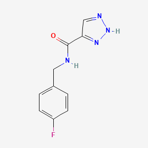 molecular formula C10H9FN4O B2467197 N-(4-fluorobenzyl)-1H-1,2,3-triazole-5-carboxamide CAS No. 1479813-00-7