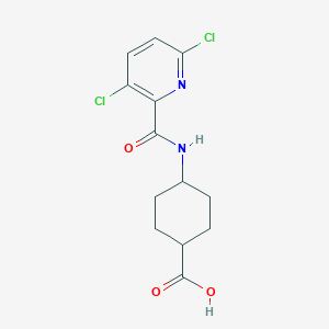 molecular formula C13H14Cl2N2O3 B2467199 4-(3,6-Dichloropyridine-2-amido)cyclohexane-1-carboxylic acid CAS No. 1580304-68-2