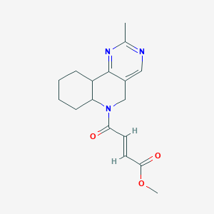 molecular formula C17H21N3O3 B2467200 Methyl (E)-4-(2-methyl-6a,7,8,9,10,10a-hexahydro-5H-pyrimido[5,4-c]quinolin-6-yl)-4-oxobut-2-enoate CAS No. 2411329-87-6