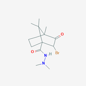 molecular formula C13H21BrN2O2 B2467206 (1S,2S,4S)-2-bromo-N',N',4,7,7-pentamethyl-3-oxobicyclo[2.2.1]heptane-1-carbohydrazide CAS No. 1009689-06-8