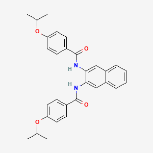 4-propan-2-yloxy-N-[3-[(4-propan-2-yloxybenzoyl)amino]naphthalen-2-yl]benzamide