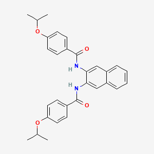 molecular formula C30H30N2O4 B2467214 4-propan-2-yloxy-N-[3-[(4-propan-2-yloxybenzoyl)amino]naphthalen-2-yl]benzamide CAS No. 684232-36-8