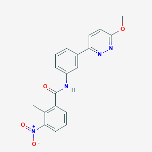 molecular formula C19H16N4O4 B2467215 N-[3-(6-甲氧基哒嗪-3-基)苯基]-2-甲基-3-硝基苯甲酰胺 CAS No. 899746-58-8