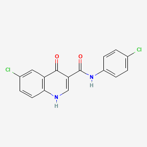 6-chloro-N-(4-chlorophenyl)-4-hydroxyquinoline-3-carboxamide