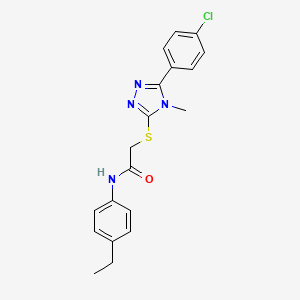 2-{[5-(4-chlorophenyl)-4-methyl-4H-1,2,4-triazol-3-yl]sulfanyl}-N-(4-ethylphenyl)acetamide