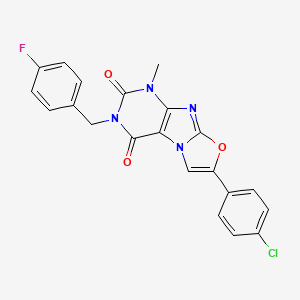 molecular formula C21H14ClFN4O3 B2467232 7-(4-氯苯基)-3-(4-氟苄基)-1-甲基恶唑并[2,3-f]嘌呤-2,4(1H,3H)-二酮 CAS No. 899947-98-9