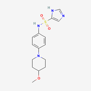 molecular formula C15H20N4O3S B2467246 N-(4-(4-甲氧基哌啶-1-基)苯基)-1H-咪唑-4-磺酰胺 CAS No. 1448056-57-2