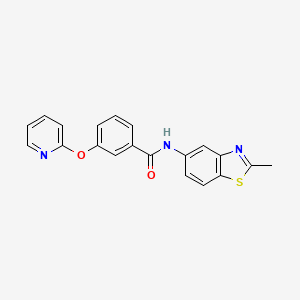 molecular formula C20H15N3O2S B2467268 N-(2-methylbenzo[d]thiazol-5-yl)-3-(pyridin-2-yloxy)benzamide CAS No. 1797860-49-1