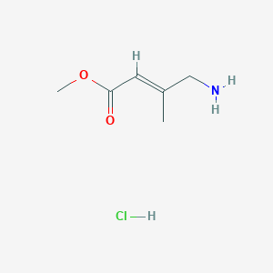 molecular formula C6H12ClNO2 B2467310 甲基(E)-4-氨基-3-甲基丁-2-烯酸;盐酸盐 CAS No. 911634-59-8
