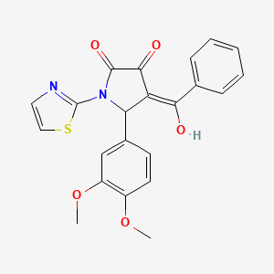 4-benzoyl-5-(3,4-dimethoxyphenyl)-3-hydroxy-1-(thiazol-2-yl)-1H-pyrrol-2(5H)-one