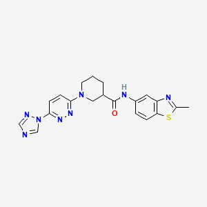 1-(6-(1H-1,2,4-triazol-1-yl)pyridazin-3-yl)-N-(2-methylbenzo[d]thiazol-5-yl)piperidine-3-carboxamide