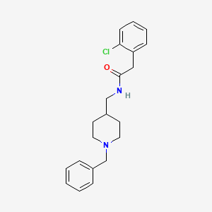 molecular formula C21H25ClN2O B2467316 N-((1-benzylpiperidin-4-yl)methyl)-2-(2-chlorophenyl)acetamide CAS No. 132862-63-6