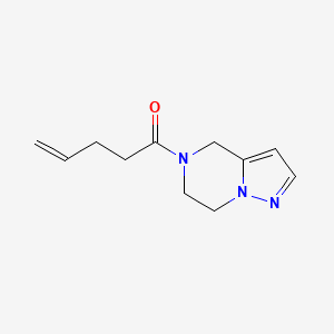 molecular formula C11H15N3O B2467329 1-(6,7-dihydropyrazolo[1,5-a]pyrazin-5(4H)-yl)pent-4-en-1-one CAS No. 2034592-12-4