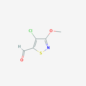 molecular formula C5H4ClNO2S B2467334 4-氯-3-甲氧基-1,2-噻唑-5-甲醛 CAS No. 2089257-62-3