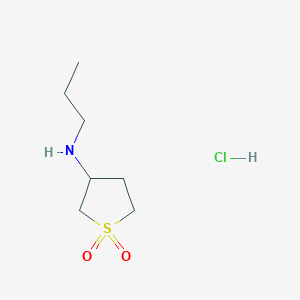 molecular formula C7H16ClNO2S B2467336 N-(1,1-二氧化四氢噻吩-3-基)-N-丙胺盐酸盐 CAS No. 483967-52-8