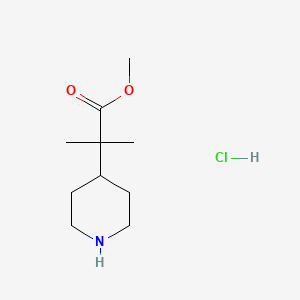 molecular formula C10H20ClNO2 B2467343 Clorhidrato de 2-metil-2-(piperidin-4-il)propanoato de metilo CAS No. 861451-21-0