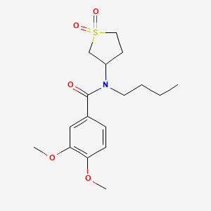 molecular formula C17H25NO5S B2467348 N-丁基-N-(1,1-二氧代四氢噻吩-3-基)-3,4-二甲氧基苯甲酰胺 CAS No. 898413-30-4