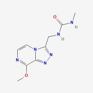 molecular formula C9H12N6O2 B2467352 1-((8-Methoxy-[1,2,4]triazolo[4,3-a]pyrazin-3-yl)methyl)-3-methylurea CAS No. 2034598-53-1