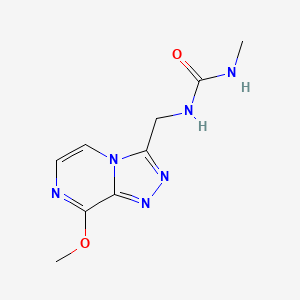 molecular formula C9H12N6O2 B2467352 1-((8-Metoxi-[1,2,4]triazolo[4,3-a]pirazin-3-il)metil)-3-metilurea CAS No. 2034598-53-1