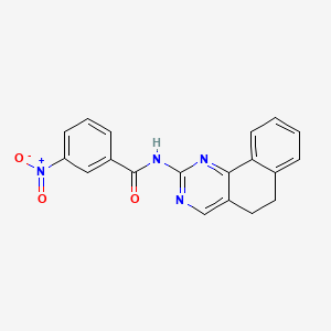 molecular formula C19H14N4O3 B2467353 N-(5,6-dihydrobenzo[h]quinazolin-2-yl)-3-nitrobenzenecarboxamide CAS No. 306979-38-4