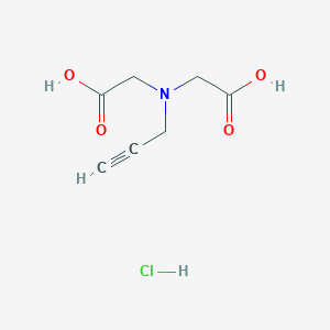 molecular formula C7H10ClNO4 B2467358 2-[(羧甲基)(丙-2-炔-1-基)氨基]乙酸盐酸盐 CAS No. 2089277-60-9