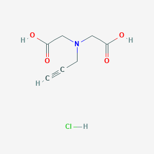 molecular formula C7H10ClNO4 B2467358 (カルボキシメチル)(プロプ-2-イン-1-イル)アミノ]酢酸塩酸塩 CAS No. 2089277-60-9