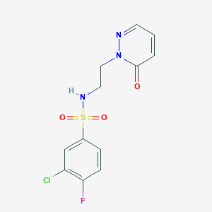 3-chloro-4-fluoro-N-(2-(6-oxopyridazin-1(6H)-yl)ethyl)benzenesulfonamide
