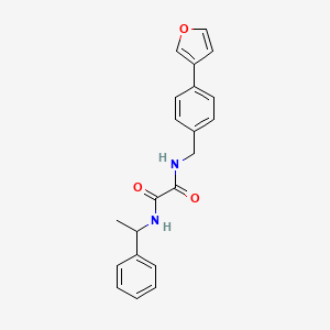 molecular formula C21H20N2O3 B2467366 N1-(4-(呋喃-3-基)苄基)-N2-(1-苯乙基)草酰胺 CAS No. 2034414-63-4