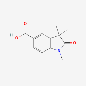 molecular formula C12H13NO3 B2467367 1,3,3-Trimethyl-2-oxindole-5-carboxylic acid CAS No. 896160-47-7