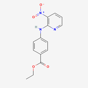 molecular formula C14H13N3O4 B2467373 Ethyl 4-[(3-nitropyridin-2-yl)amino]benzoate CAS No. 78750-62-6
