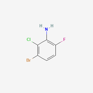 molecular formula C6H4BrClFN B2467389 3-Bromo-2-chloro-6-fluoroaniline CAS No. 1702023-23-1