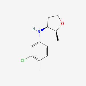 molecular formula C12H16ClNO B2467399 (2S,3S)-N-(3-Chloro-4-methylphenyl)-2-methyloxolan-3-amine CAS No. 2095396-05-5