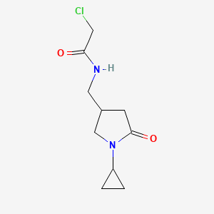 2-Chloro-N-[(1-cyclopropyl-5-oxopyrrolidin-3-yl)methyl]acetamide