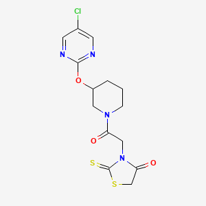 3-(2-(3-((5-Chloropyrimidin-2-yl)oxy)piperidin-1-yl)-2-oxoethyl)-2-thioxothiazolidin-4-one