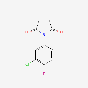 molecular formula C10H7ClFNO2 B2467446 1-(3-Chloro-4-fluorophenyl)pyrrolidine-2,5-dione CAS No. 882081-02-9