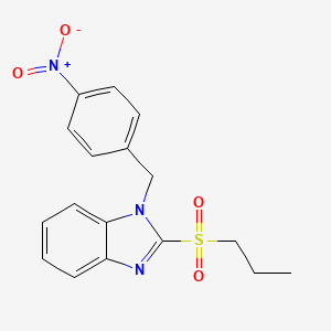 molecular formula C17H17N3O4S B2467456 1-(4-硝基苄基)-2-(丙磺酰基)-1H-苯并[d]咪唑 CAS No. 886904-94-5