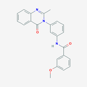 3-methoxy-N-[3-(2-methyl-4-oxoquinazolin-3-yl)phenyl]benzamide