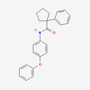 molecular formula C24H23NO2 B2467465 N-(4-phenoxyphenyl)-1-phenylcyclopentane-1-carboxamide CAS No. 1023572-43-1